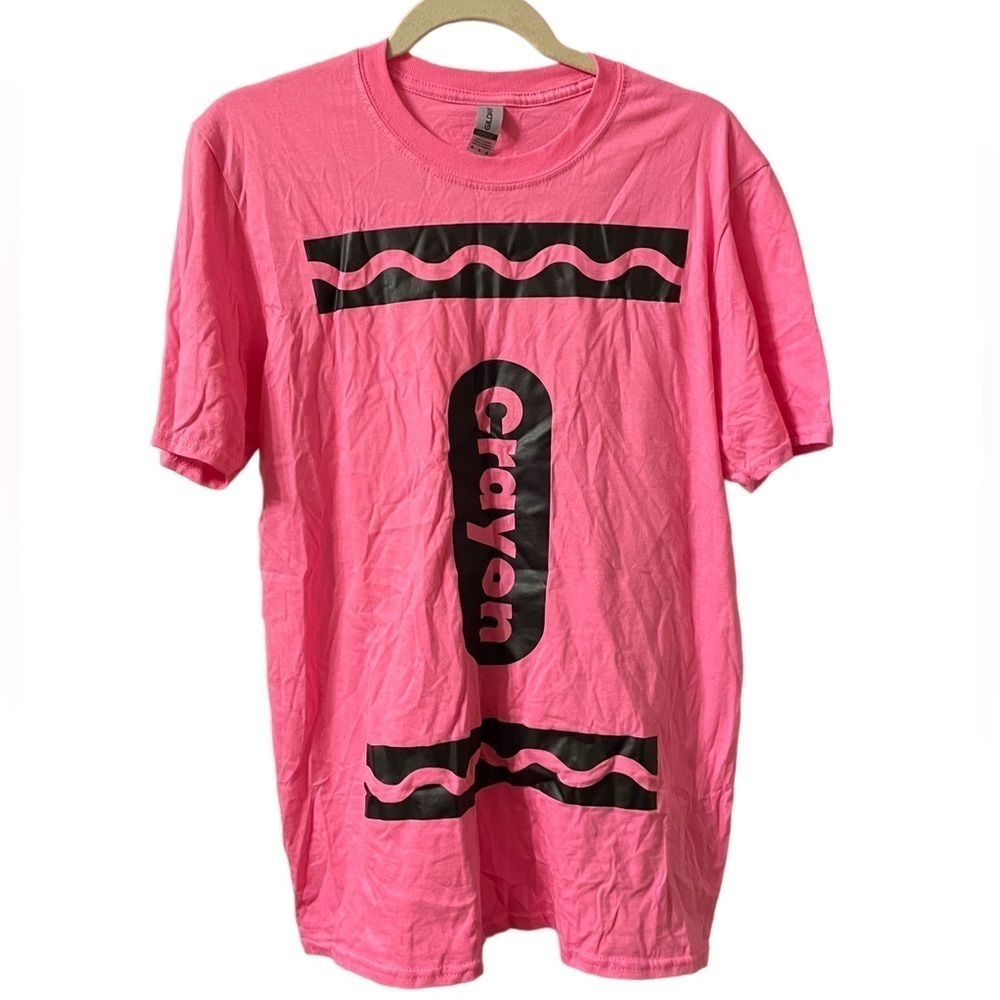 GILDAN PINK CRAYON UNISEX TEE